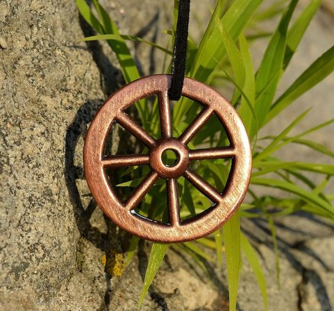 THE WHEEL OF TARANIS, REPLICA FROM STRADONICE OPPIDUM, CELTIC TALISMAN