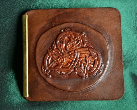 CELTIC ANIMAL TRISKEL, LEATHER WALLET