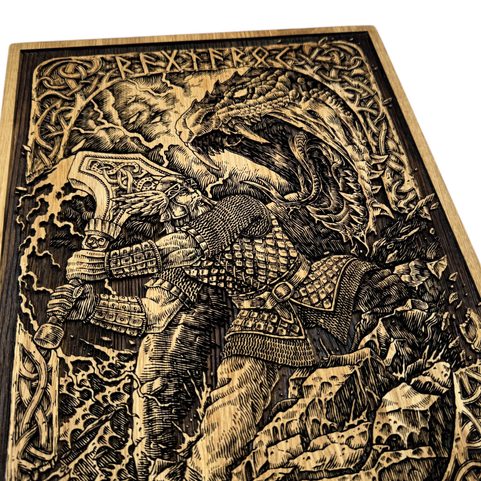 THOR WALL DECORATION, WOOD 30X40CM