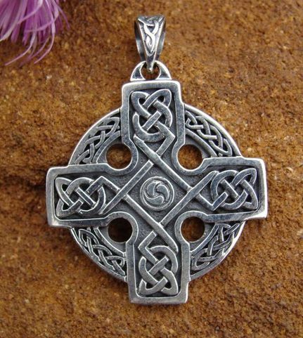 THE CELTIC CROSS, EXTRA THICK SILVER PENDANT, AG 925