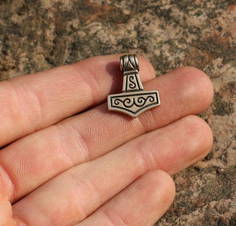 THOR'S HAMMER II, SMALL, BRONZE PENDANT
