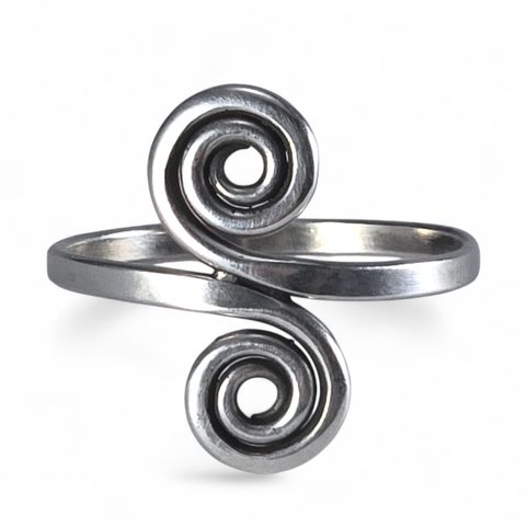 SILVER SPIRAL RING AG 925