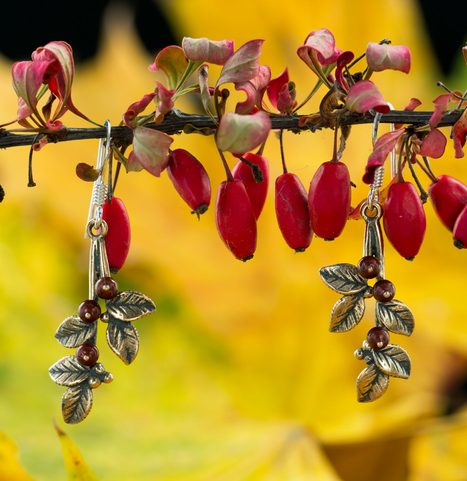 CRANBERRIES, EARRINGS, BRONZE