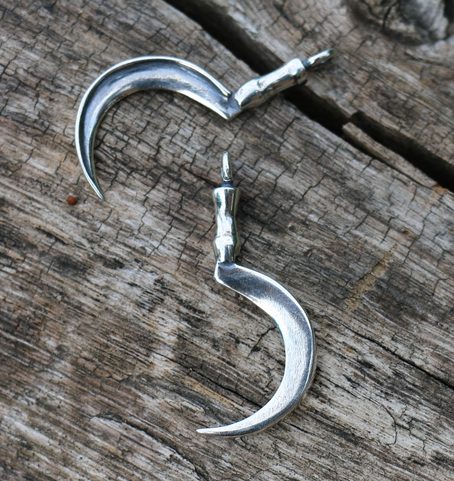 DRUID SICKLE, PENDANT, SILVER