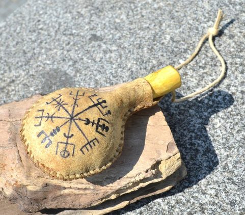 SMALL PHIAL FOR HERBS AND SMALL ITEMS, ICELANDIC RUNES