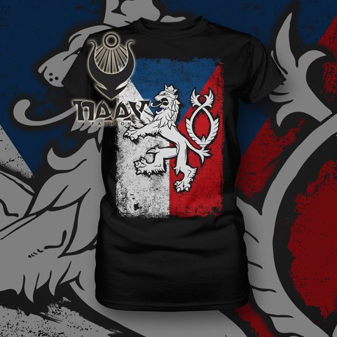LION AND CZECH FLAG, LADIES T-SHIRT