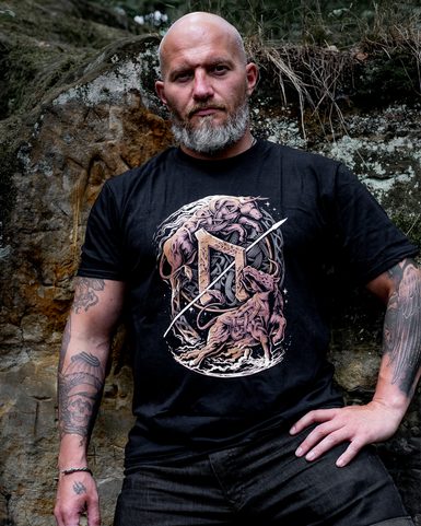 URUZ - COLLECTION FUTHARK, MEN'S T-SHIRT COLORED