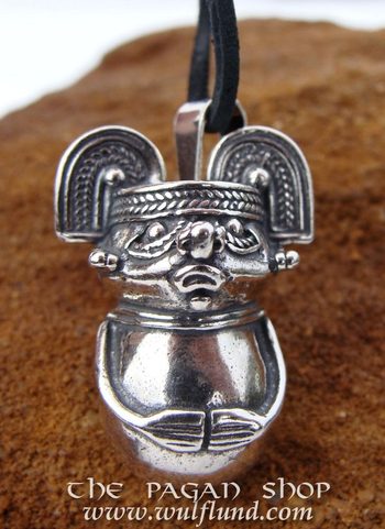 GOD OF WEALTH, COLUMBIA, SOUTH AMERICAN INDIANS, AG 925