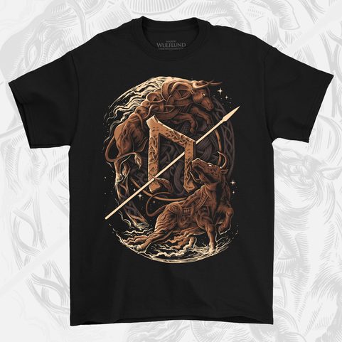 URUZ - COLLECTION FUTHARK, MEN'S T-SHIRT COLORED