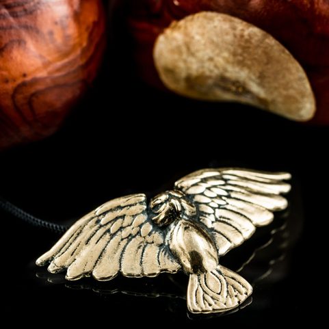 SMALL OWL, PENDANT, BRONZE