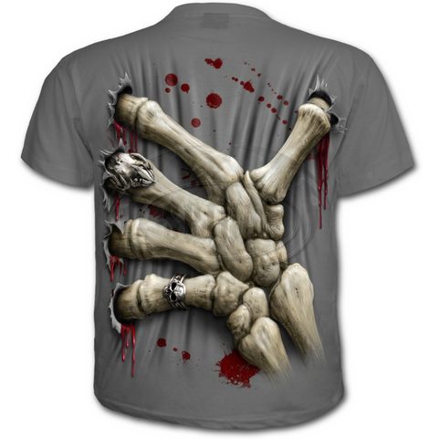 DEATH GRIP - T-SHIRT CHARCOAL