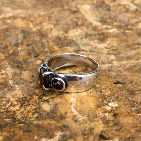 CITTADELLA, RING, GARNET, SILVER 925