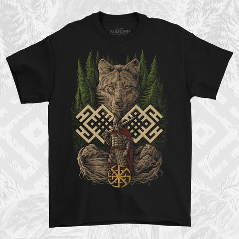 WOLF WARRIOR - T-SHIRT, COLORÉ