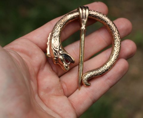 NIDHOGG, DRAGON BROOCH, BRONZE