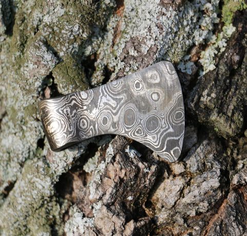 BJORNAR, AX, PENDENTIF, ACIER DAMAS