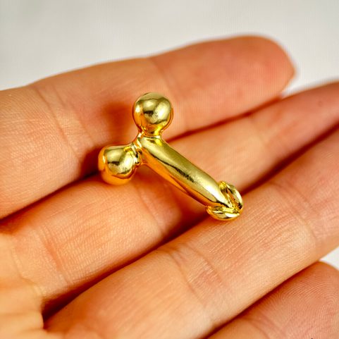 FASCINUS, ROMAN PHALLIC PENDANT GOLD PLATED