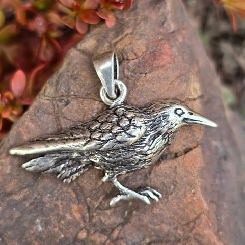 CROW, SILVER PENDANT, AG 925