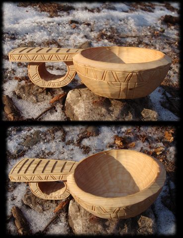 BOL EN BOIS, SCULPTÉ À LA MAIN