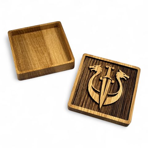 OAK BOX FOR JEWELRY AND BRACELETS