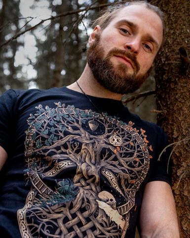 ARBRE DE VIE - T-SHIRT, COLORÉ