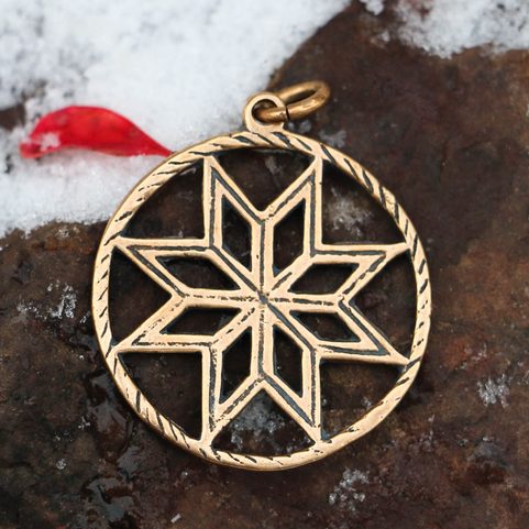 ALATYR - STAR OF ROD, BRONZE PENDANT
