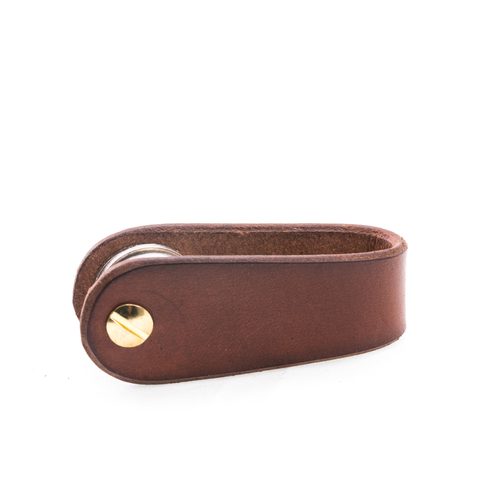 MORLEY, LEATHER KEYCHAIN COGNAC