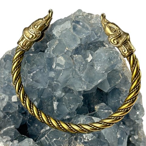 MIDGARDSORMR, VIKING BRACELET, BRASS