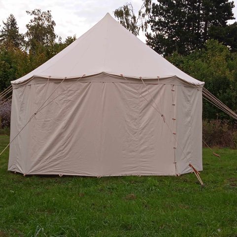 WIESE MITTELALTERLICHES ZELT DURCHMESSER 4 M, HÖHE 3,7 M