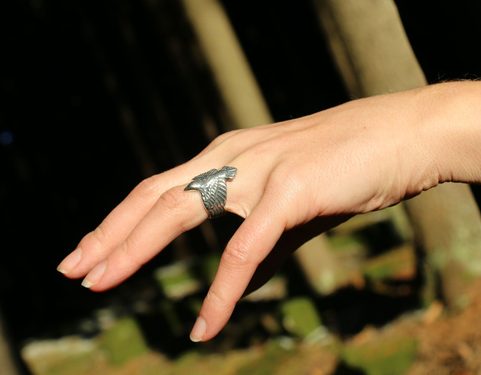 CORVUS, RAVEN, SILVER RING