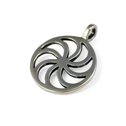 SUN SYMBOL III, SILVER PENDANT