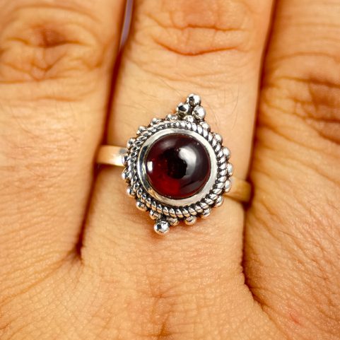 ANTONIA, RING, GARNET SILVER 925/1000