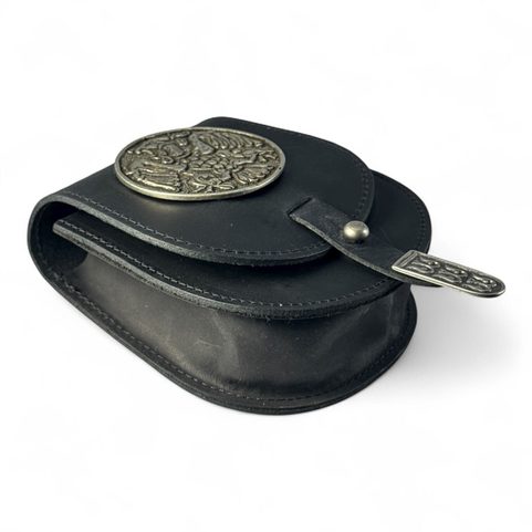 TARSOLY - TURUL, HUNGARIAN LEATHER BELT BAG