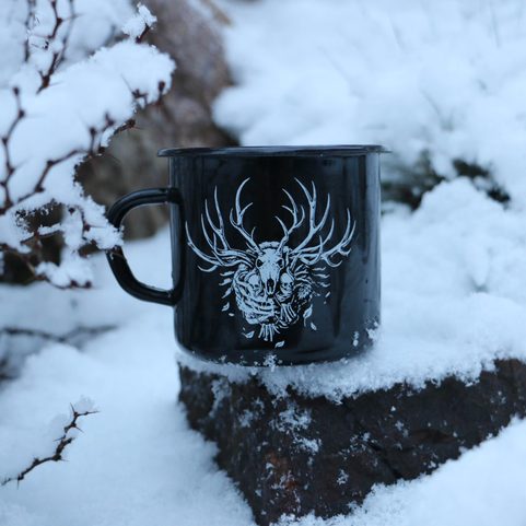 LESHY SLAVIC FOREST SPIRIT ENAMEL MUG