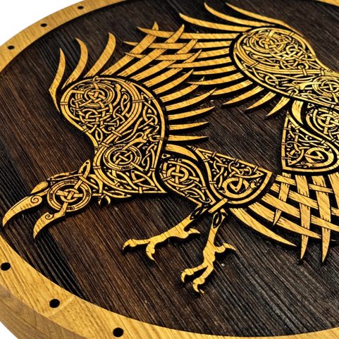 HUGINN AND MUNINN - WOODEN RUNES FUTHARK SET