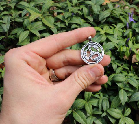 EAGLE TRISKELE, SILVER PENDANT