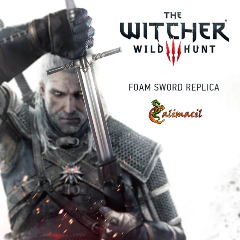 ÉPÉE EN ACIER DE GERALT RÉPLIQUE DE MOUSSE OFFICIELLE DU JEU THE WITCHER 3