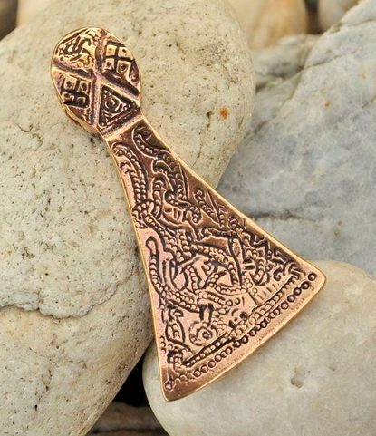 VIKING AXE MAMMEN, BRONZE PENDANT