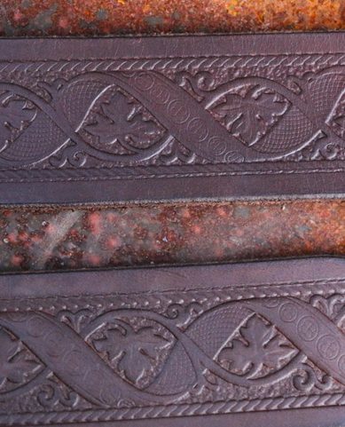 FLEUR BROWN LEATHER BELT