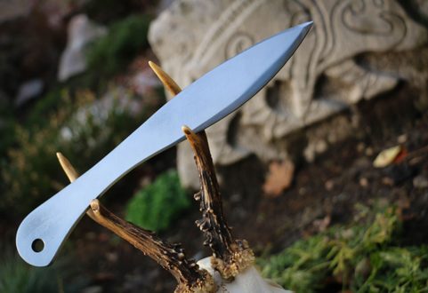 BOAR THROWING KNIFE POLISHED STEEL - 1 PIECE