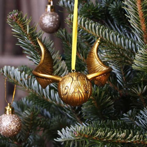 HARRY POTTER GOLDEN SNITCH HANGING ORNAMENT