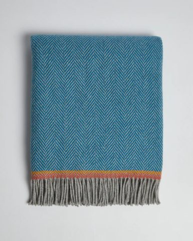 FOXFORD SLANEY CASHMERE AND LAMBSWOOL THROW, IRELAND