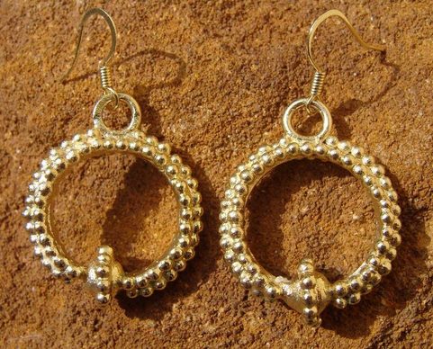 SLAVIC EARRINGS, GOLD PLATED