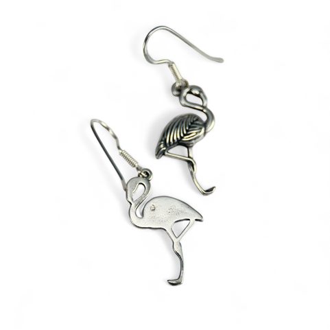 FLAMINGO , SILVER EARRINGS AG 925/1000