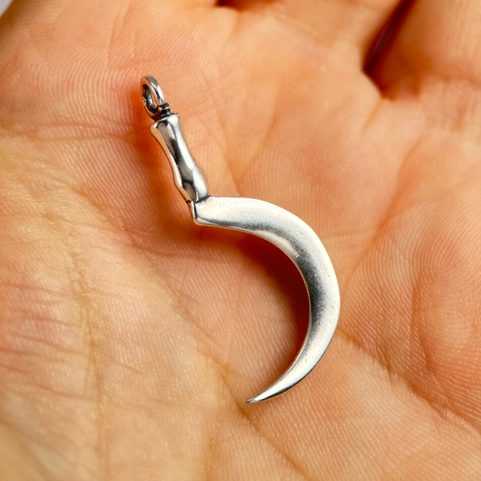 DRUID SICKLE, PENDANT, SILVER