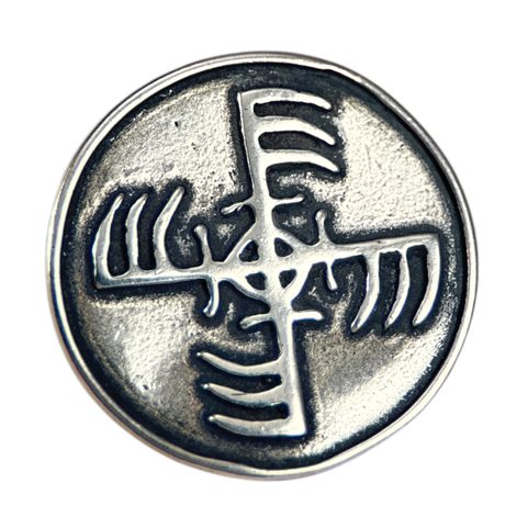 GINFAXI, ICELANDIC MAGICAL RUNE, SILVER