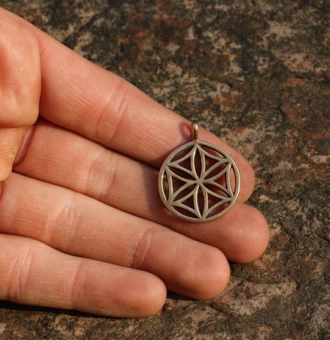 SUN FLOWER II, BRONZE PENDANT