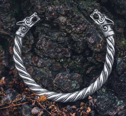 FENRIR, VIKING WOLF BRACELET - PEWTER