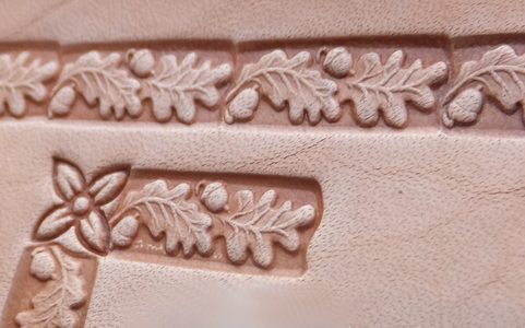 OAK LEAF, LEATHER STAMP