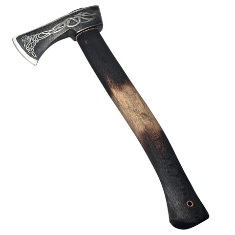 VIKING DRAGON ETCHED WOODLAND AXE, BUSHCRAFT