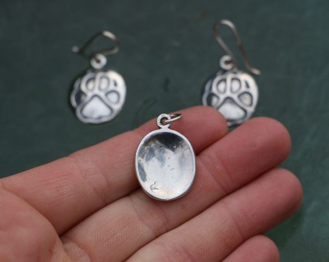 WOLF STOP, EARRINGS AND PENDANT - SET, SILVER 925